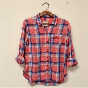 🙆🏻‍♀️Hollister Peach Plaid